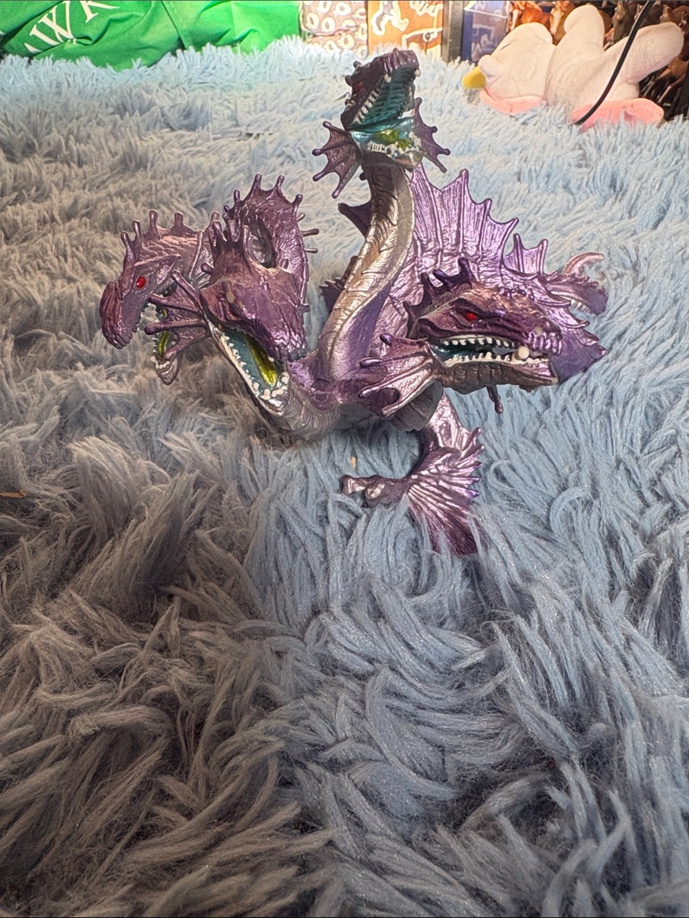 Purple Three-Headed Dragon Figure - Kids Toys